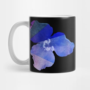 Triangle flower watercolor, blue and purple Mug